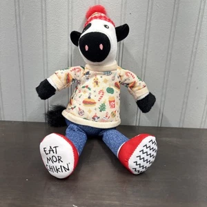 Chick-fil-A Cow "Eat Mor Chikin" 11" LIMITED EDITION Holiday Plush Stuffed Toy - Picture 1 of 10