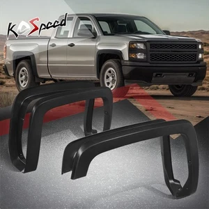 4Pcs Matte Black Wheel Fender Flares for Chevy Silverado 1500 2500 HD 2014-2019 - Picture 1 of 7