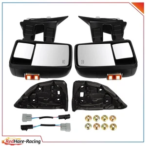 Espejos retrovisores de remolque eléctricos térmicos para Ford Super Duty 1999-2007 luz de señales de funcionamiento - Imagen 1 de 1