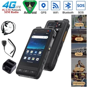 Unlocked 4G Rugged Phone Android 15 PTT Walkie Talkie Waterproof PoC Radio F400 - Picture 1 of 23