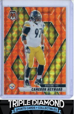 2025 Panini Mosaic Cameron Heyward Orange Mosaic Prizm #166/199 Steelers N910 - Image 1 of 2