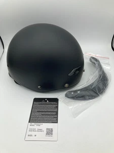 LS2 Helmets Bagger Motorcycle Half Helmet (Matte Black - Medium) - Picture 1 of 14