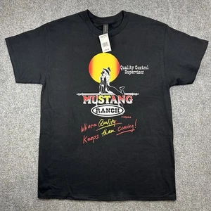 1980s Vtg Mustang Ranch Cowgirl Quality Control Supervisor T-Shirt Sz(M) Reprint - Picture 1 of 6
