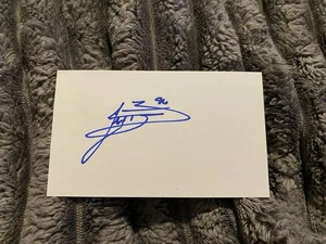 Alex Brown Chicago Bears Signed 3x5 Index Card Football NFL NCAA - Picture 1 of 1