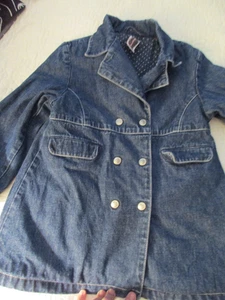 Gymboree Youth Girls Blue Denim Jean Coat Jacket Size 5 Years Large Lined - Picture 1 of 8