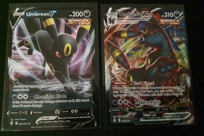 Umbreon VMAX 095/203 & Umbreon V 094/203 Evolving Skies Pokemon TCG NM - Image 1 of 2