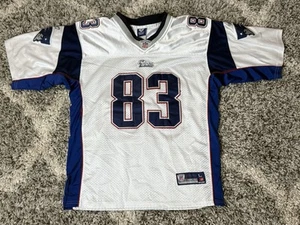 Reebok Youth NFL On Field Patriots Wes Welker #83 Stitched Jersey Size L White - Picture 1 of 8