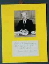 1953-69 Robert Ashmore membre du Congrès de Caroline du Sud carte dédicacée et ensemble de photos--
