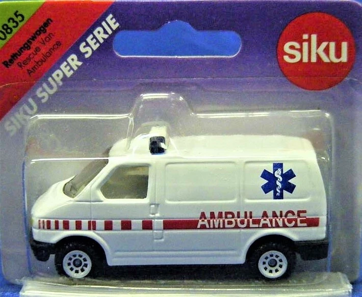 Ambulancia Volkswagen Siku 0835 escala 1/64 S fundido a presión nueva sin usar, en caja Foto 1 de 1