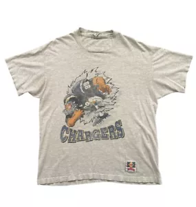Vintage Nutmeg NFL San Diego Chargers Breakthrough Shirt XL Made USA Jack Davis - Picture 1 of 11