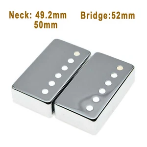 2 Humbucker Pickup Cover Brass Pole Spacing NB 49.2/50/52mm For Gibson Les Paul - Picture 1 of 13