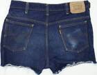 Levi's 630 Blue Hot Pants Vintage Denim Shorts High Waisted W36 UK16 (47647)