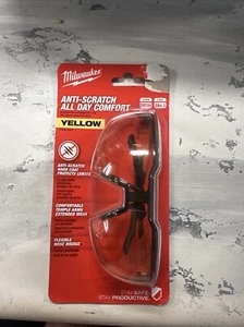 Milwaukee 48-73-2100 Safety Glasses Yellow Anti-Scratch Lenses All Day Comfort - Picture 1 of 5