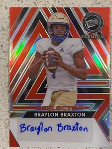 Braylon Braxton Auto 2024 LEAF PRESS PASS PREMIUM Red #'d 2/10 ROOKIE Autograph - Picture 1 of 2