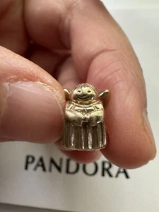 New Genuine Pandora 14ct Yellow Gold Angel Charm 750419 Retired - Picture 1 of 9