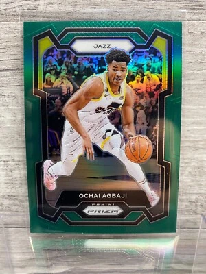 2023-24 Panini Prizm Green Ochai Agbaji Utah Jazz #92 - Image 1 of 2