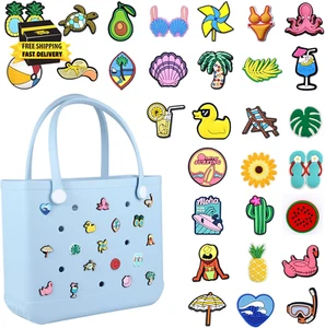 30 Pezzi Charms per Bogg Bag, Imperdibile Borsa da Spiaggia Accessori Charms per Bogg Bag/S - Foto 1 di 6