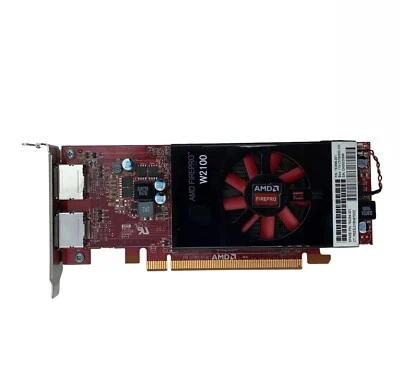 AMD FIREPRO W2100 2GB GDDR3 PCIE 16X 2X DISPLAYPORT Video Card - Image 1 of 4
