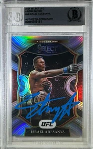 Israel Adesanya autographed 2021 Panini card #64 UFC BAS Encapsulated - Picture 1 of 3