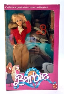 Vintage 1988 Show 'n Ride Barbie Puppe / mit Pferde-Zubehör / Mattel 7799, NrfB - Bild 1 von 9