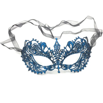 Lace Eye Mask Masquerade Lady Halloween Venetian Fancy Dress Costume Ball Party^ - Image 1 of 4
