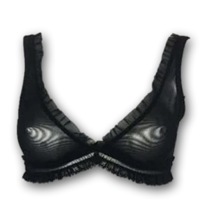 BH-Top schwarz transparent Netz mit Rüschen bügellos Patrice Catanzaro L und XL - Bild 1 von 4