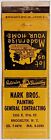Nark Bros Painting General Contracting Brooklyn Ny Vintage Matchbook Cover