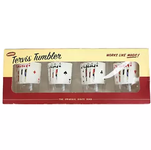 TERVIS TUMBLERS Acrylic Glasses Works Like Magic 16 Oz Cups Set Of 4 Card Style - Picture 1 of 7