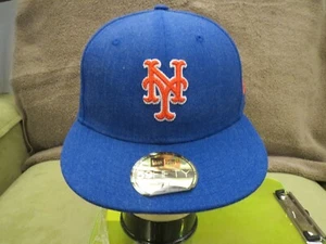 New Era NY Mets Sombrero Ajustado Azul Breather, Cuerda de Polietileno Logotipo, Talla 7 1/2 - Imagen 1 de 10
