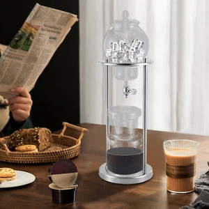 Eiskaffee Tropfer Cold Brew Tropfturm Kaffeemaschine Edelstahl 15*45cm - Bild 1 von 24