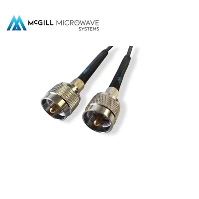 UHF Male to UHF male PL259 Cable Low Loss Coaxial RG223 low loss Military Spec - Image 1 of 3