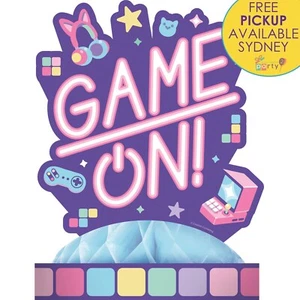 DIGITAL GAMING PARTY SUPPLIES CENTREPIECE VIDEO GAMER BIRTHDAY TABLE DECORATIONS - Picture 1 of 1