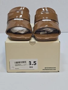 J. Adams Deborah - Heeled Sandals Women - Sz 8 5 - Brown Patent PU - NIB - Picture 1 of 7