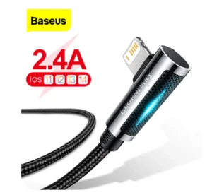 Baseus Mobile Games Gaming Strong Angled Connector Cable Charger For iPhone - Picture 1 of 12
