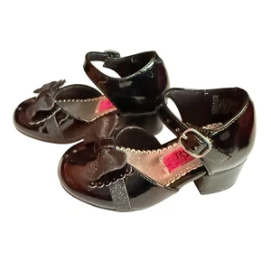 Rachel Shoes Shiny Black Mary Jane Ankle Strap Dress Shoes Size 6M - Picture 1 of 7