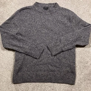 J. Crew Marino Wool Blend Sweater Mens Medium Gray Boucle Cabincore Gorpcore - Foto 1 di 10