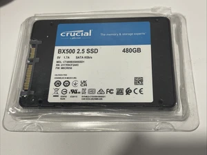 Crucial CT480BX500SSD1 BX500 480GB 3D NAND SATA 2.5" Internal SSD - Afbeelding 1 van 3