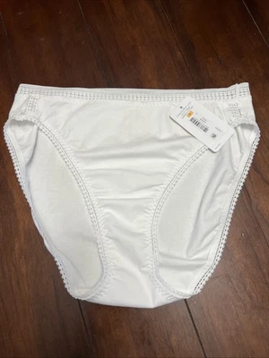 OnGossamer Gossamer Malla Corte Alto Calzoncillo Cabana Algodón Pequeño Blanco Nuevo con Etiquetas Foto 1 de 4