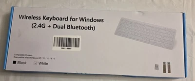 Small Wireless Keyboard, Bluetooth & 2.4G Dual Mode Keyboard, Slim and Compact - Image 1 of 2