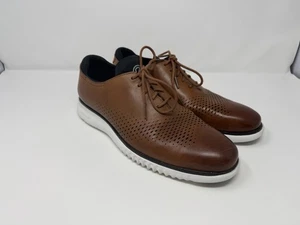 Cole Haan Men's 2.Zerogrand Lined Laser Wingtip Oxford C27879 Tan/IVRY 10.5 Mens - Picture 1 of 15