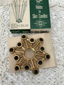 Antique Collectible Vogue 12 Cup Taper Candle Holder Snowflake Original Box USA - Picture 1 of 12
