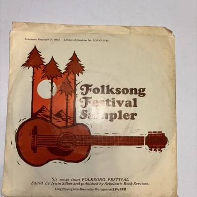 Folksong Festival Sampler, 1967 Scholastic Records Compilation 7" 33rpm Vinyl NM - Image 1 of 3