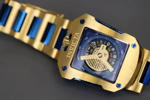 INVICTA S1 Rally Men 48mm Stainless Steel Gold + Blue Blue dial NH35A Automatic - Picture 1 of 7