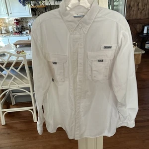 Camisa Columbia Blanca 1X Para Mujer PFG Bahama - Imagen 1 de 5