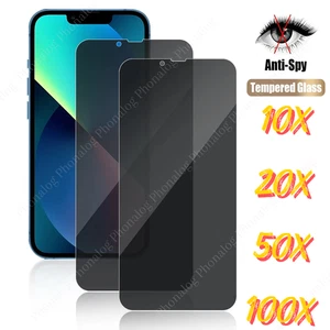 Wholesale Privacy GLASS Screen Protector For iPhone 16 15 14 13 12 11 Pro Max XR - Picture 1 of 29