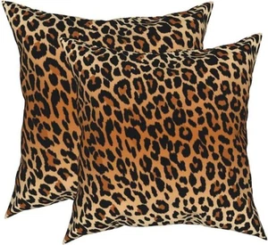 Leopard Throw Pillow 18" x (Pack of 2), Cover - Picture 1 of 7