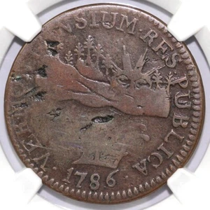 1786 1c RR-7 "Vermontensium" Vermont Colonial Copper NGC VF 25 - Picture 1 of 5