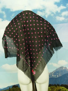 Trachtentuch mit Rosenmuster Fransentuch Schultertuch Tuch Dirndltuch TT344 - Bild 1 von 2