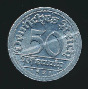 Germany - Weimar Republic 1921F 50 PFENNIG (Aluminum) - Picture 1 of 2