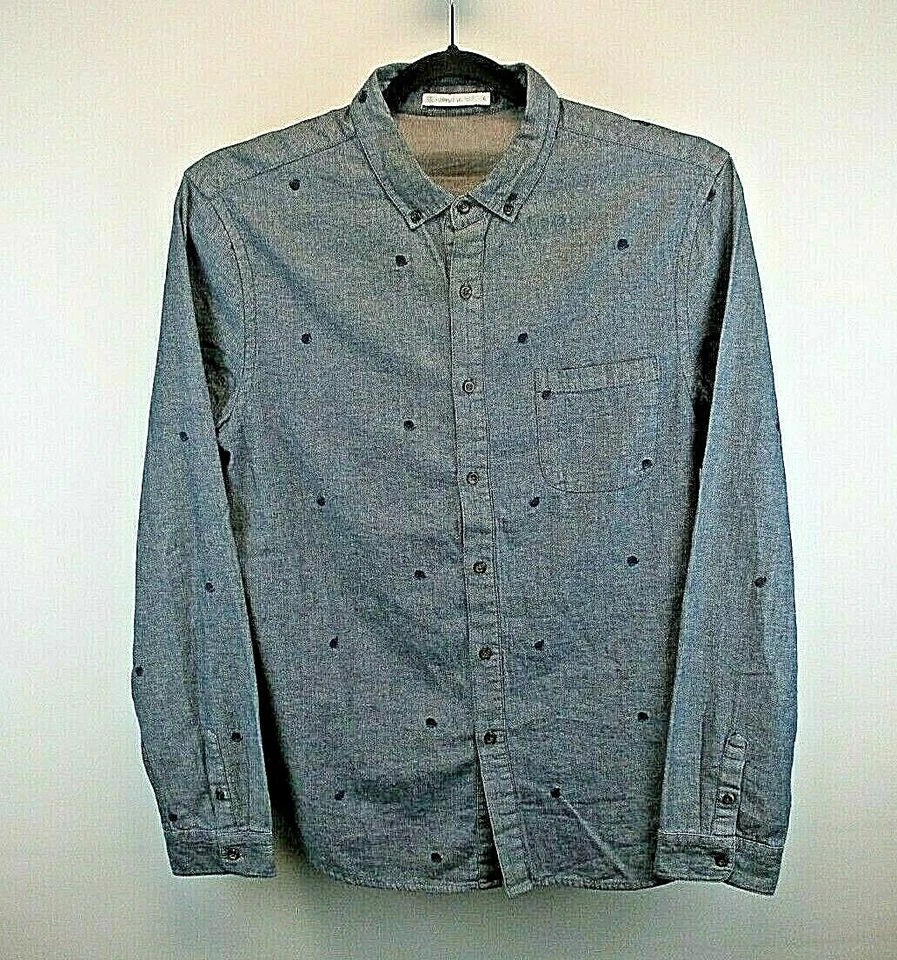 Рубашка на пуговицах мужская Alternative X-Large синий белый цвет смесь воротник на пуговицах - Изображение 1 из 4